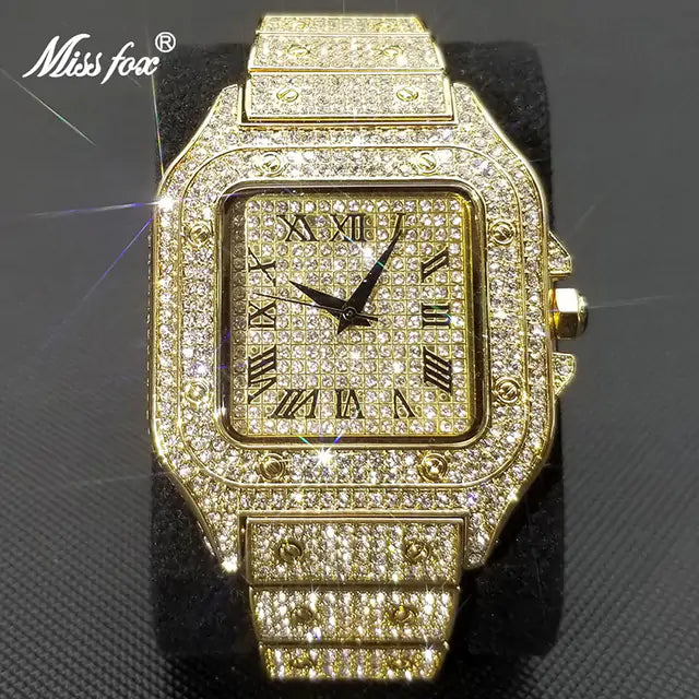 Men's Top Brand Luxury Full Diamond Watch
