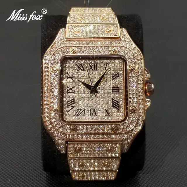 Men's Top Brand Luxury Full Diamond Watch