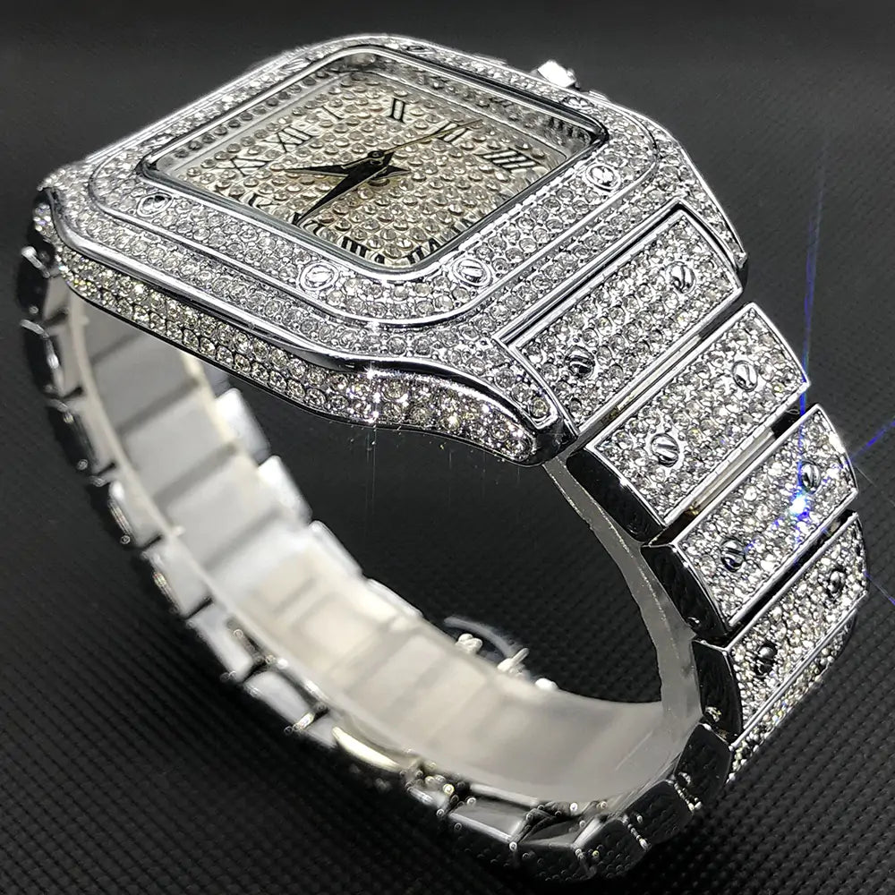 Men's Top Brand Luxury Full Diamond Watch