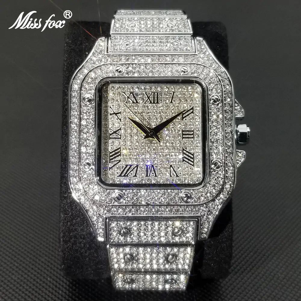 Men's Top Brand Luxury Full Diamond Watch