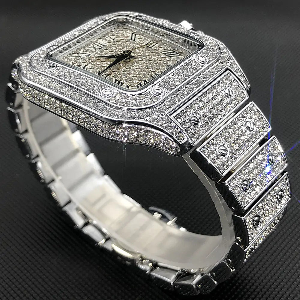 Men's Top Brand Luxury Full Diamond  Watch
