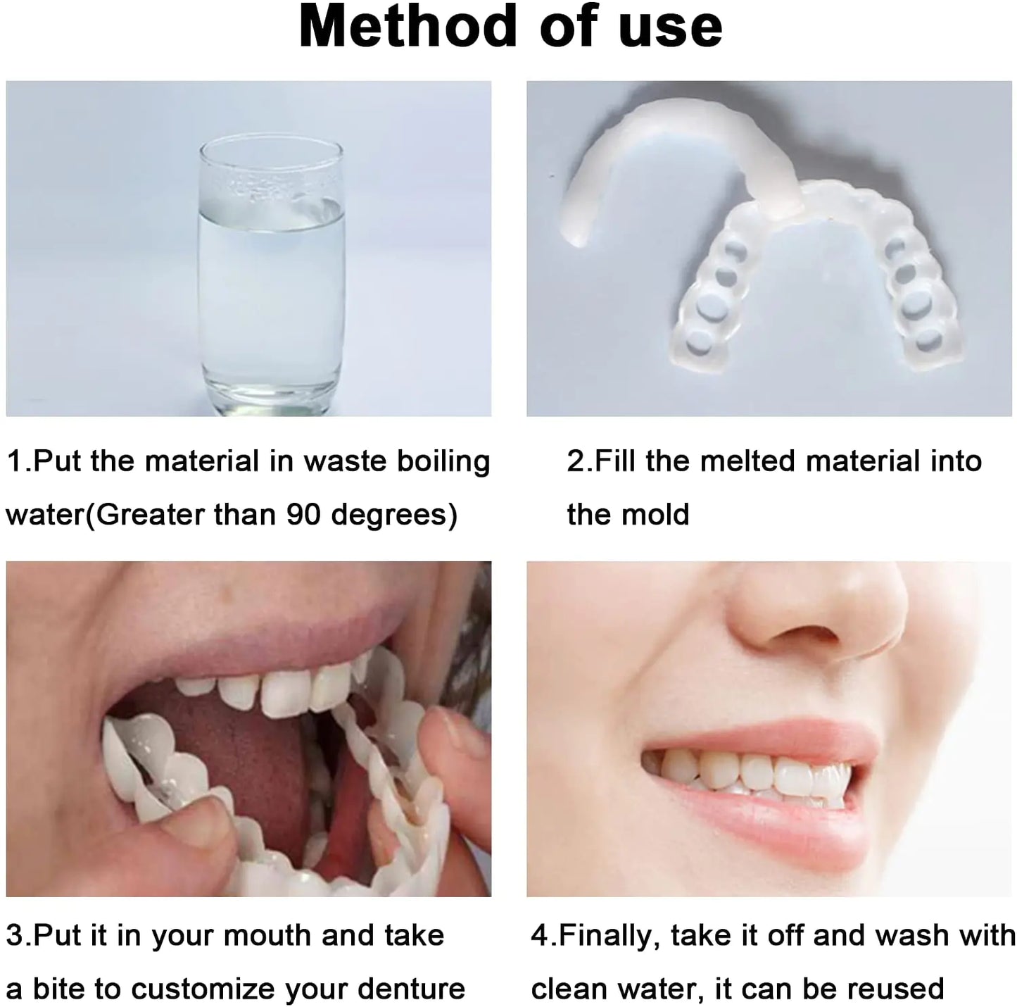 Silicone False Teeth Instant Smile